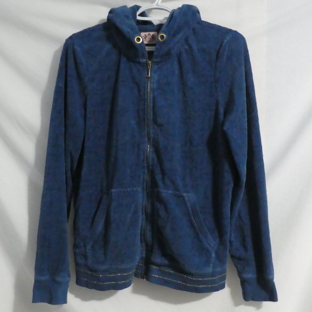 JUICY COUTURE | xl, extra large | Zip-Up Velour JC All Over Design Hooded Jacket - Picture 2 of 16